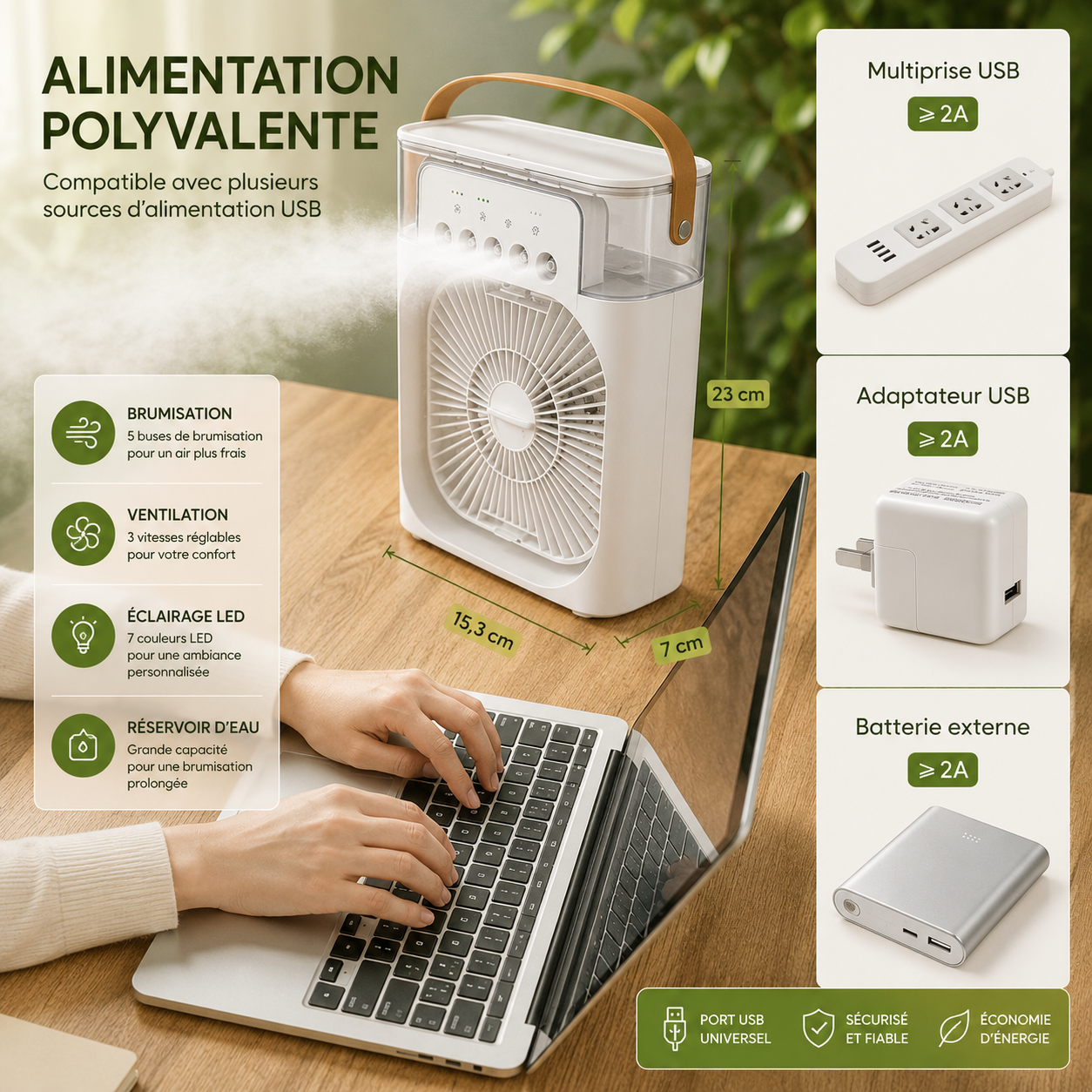 Climatiseur Brumisateur Portable