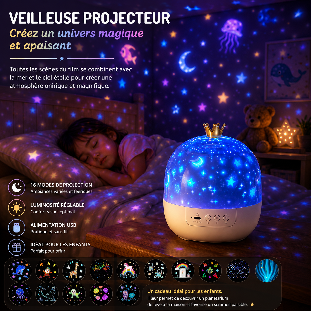 Veilleuse Projecteur Galaxie