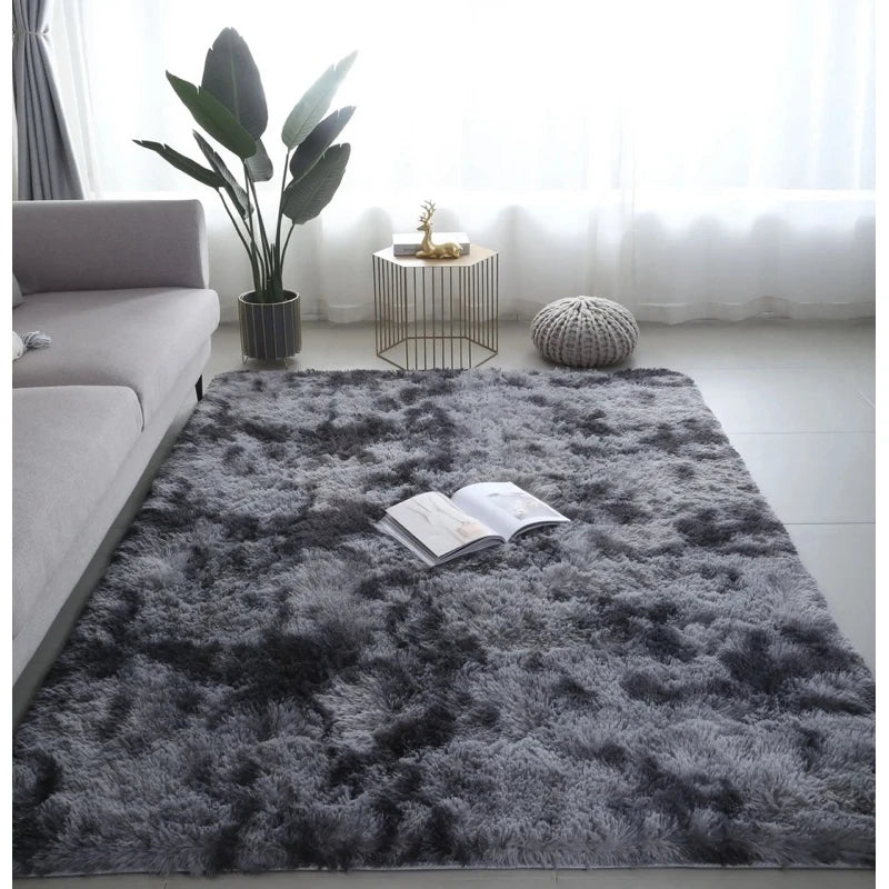 VIKAMA Luxury Long Velvet Carpet Soft Anti slip Plush Floor Mat Bedroom Living Room Warm Home Decoration Carpet