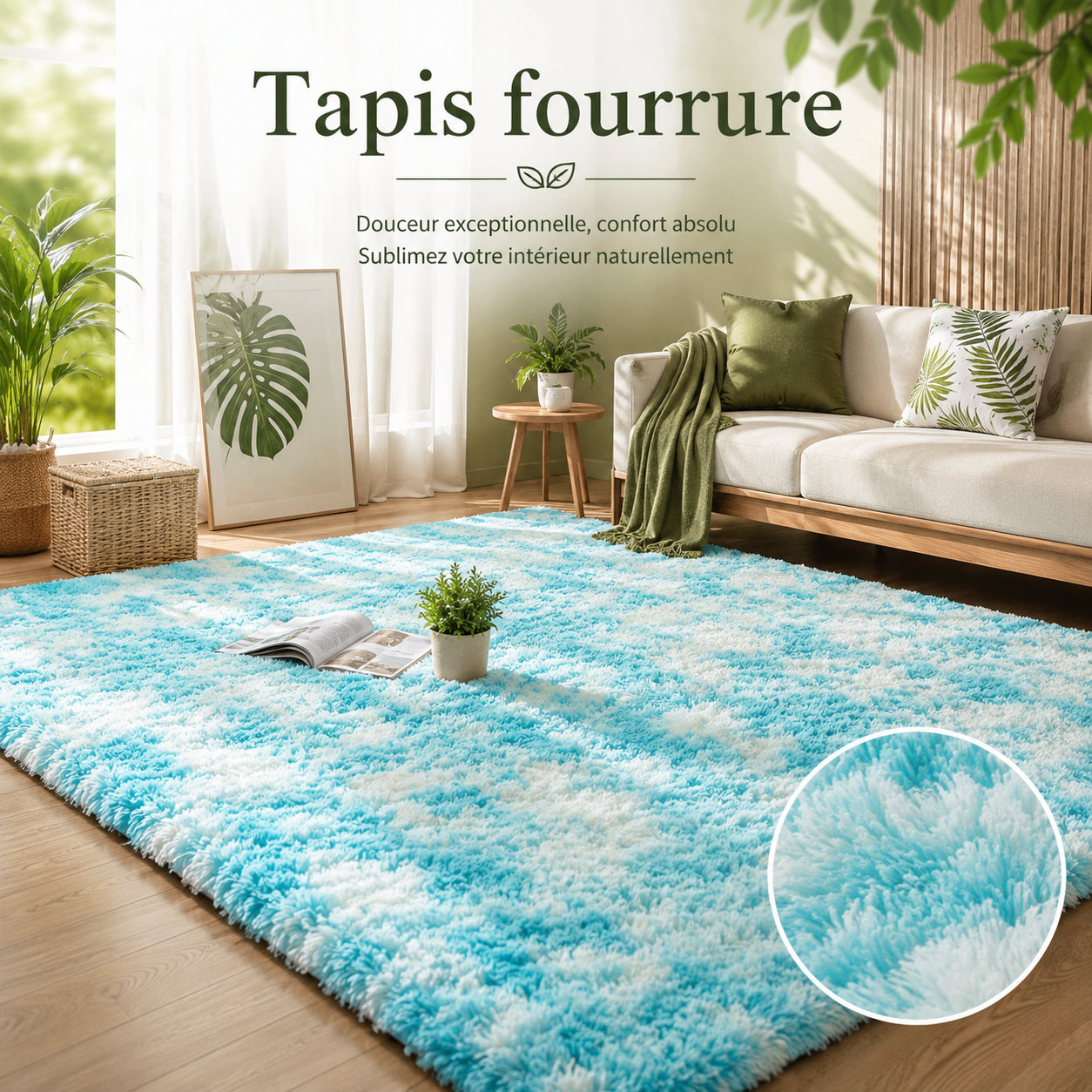 Tapis fourrure doux