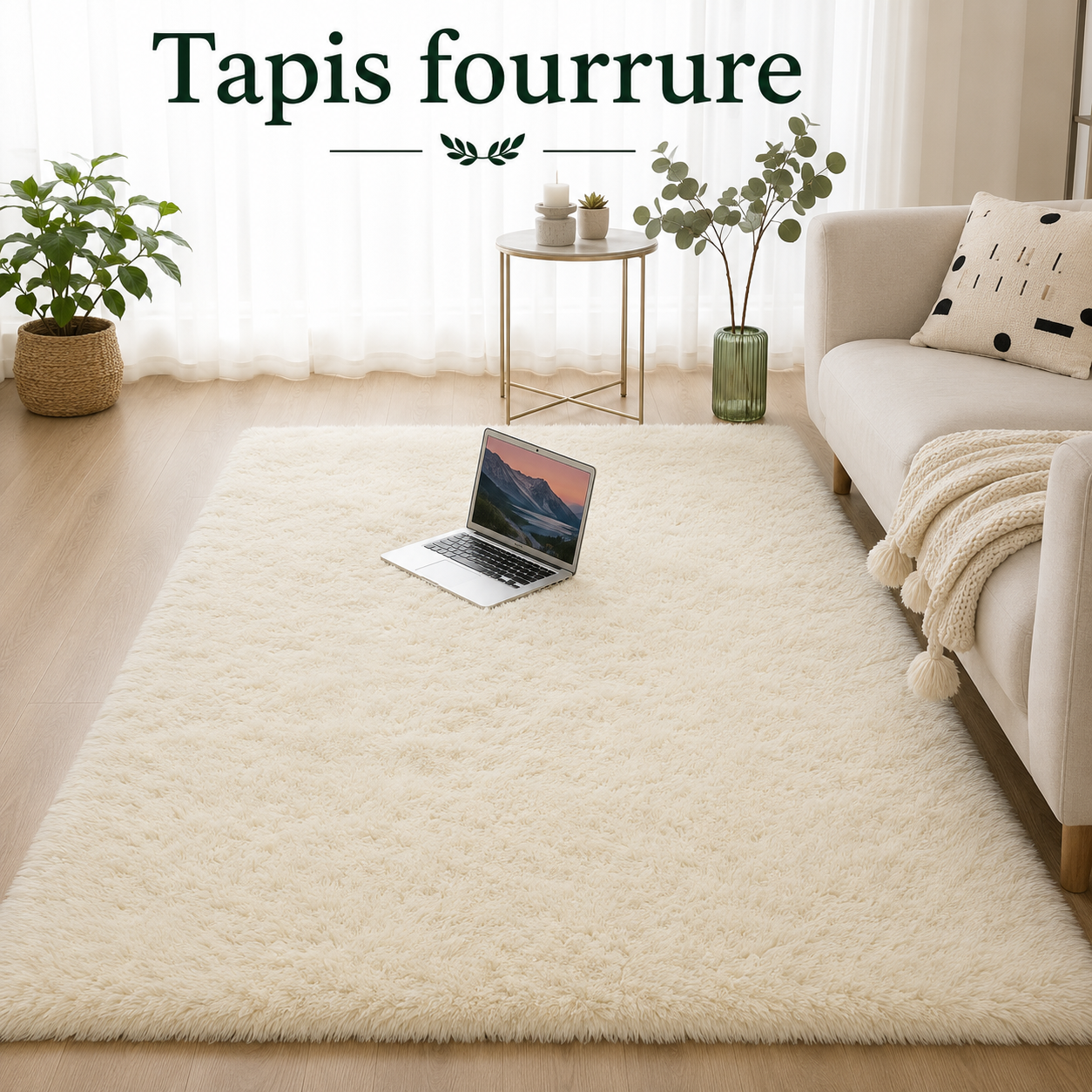 Tapis fourrure doux