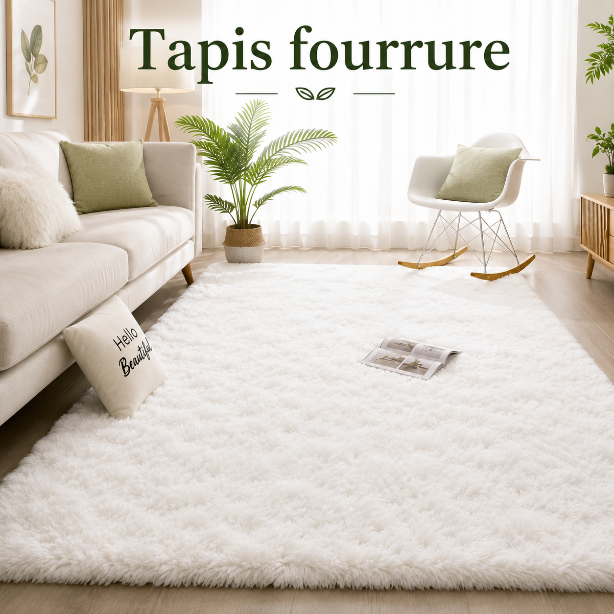 Tapis fourrure doux