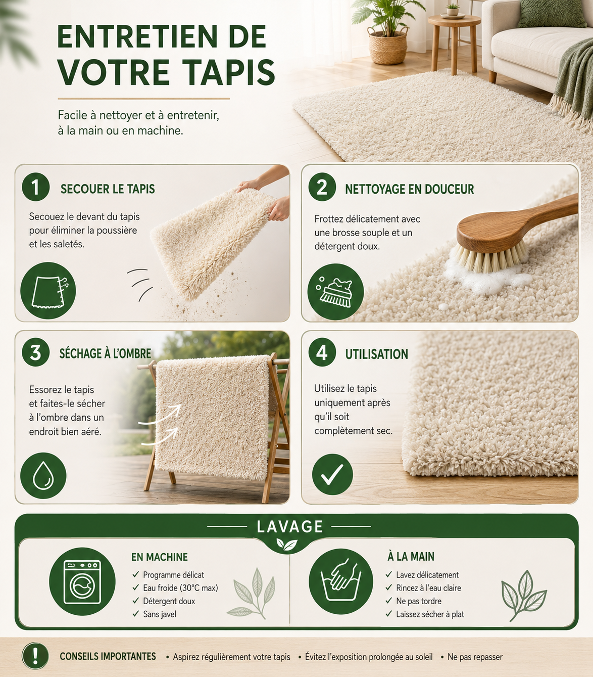 Tapis fourrure doux