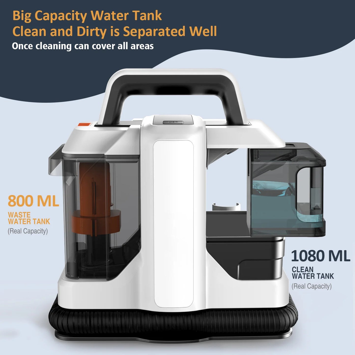 Spot Cleaner 750W 11/15KPa Handheld Carpet Cleaner for Sofa Curtain Spray Suction Integrated Machine Household Clean Machine