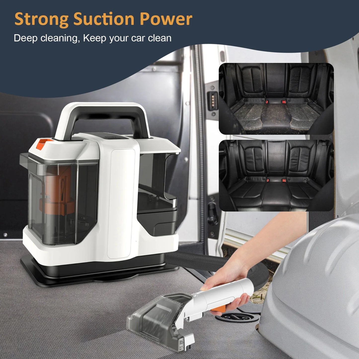 Spot Cleaner 750W 11/15KPa Handheld Carpet Cleaner for Sofa Curtain Spray Suction Integrated Machine Household Clean Machine