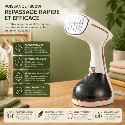 Défroisseur Vapeur Portable 1800W