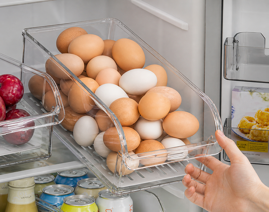 Organisateur de Réfrigérateur Transparent — Bacs Empilables