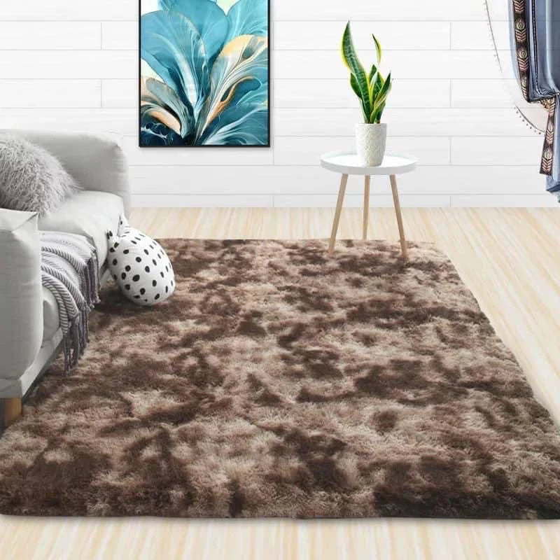 VIKAMA Luxury Long Velvet Carpet Soft Anti slip Plush Floor Mat Bedroom Living Room Warm Home Decoration Carpet
