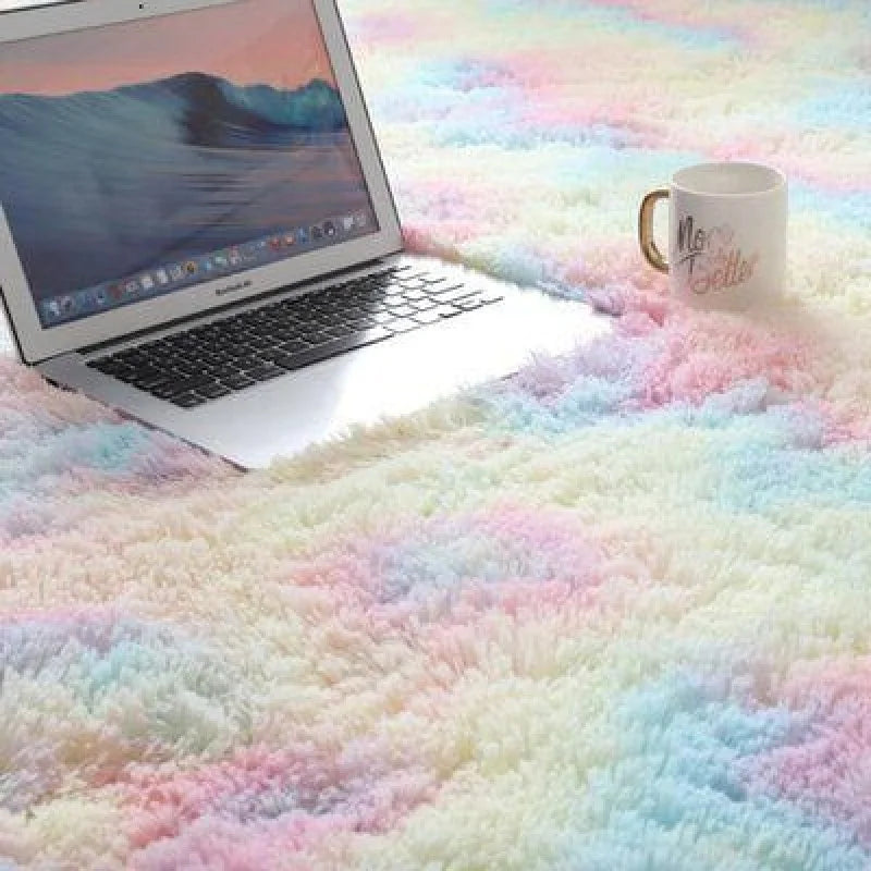 VIKAMA Luxury Long Velvet Carpet Soft Anti slip Plush Floor Mat Bedroom Living Room Warm Home Decoration Carpet