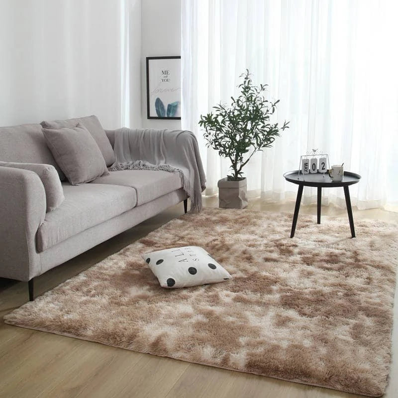 VIKAMA Luxury Long Velvet Carpet Soft Anti slip Plush Floor Mat Bedroom Living Room Warm Home Decoration Carpet