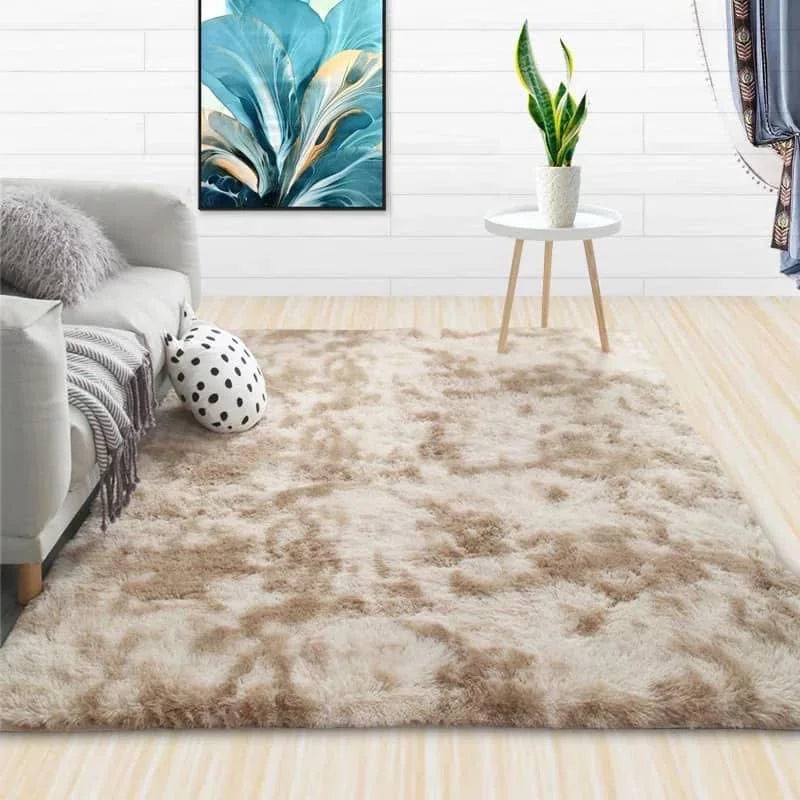 VIKAMA Luxury Long Velvet Carpet Soft Anti slip Plush Floor Mat Bedroom Living Room Warm Home Decoration Carpet