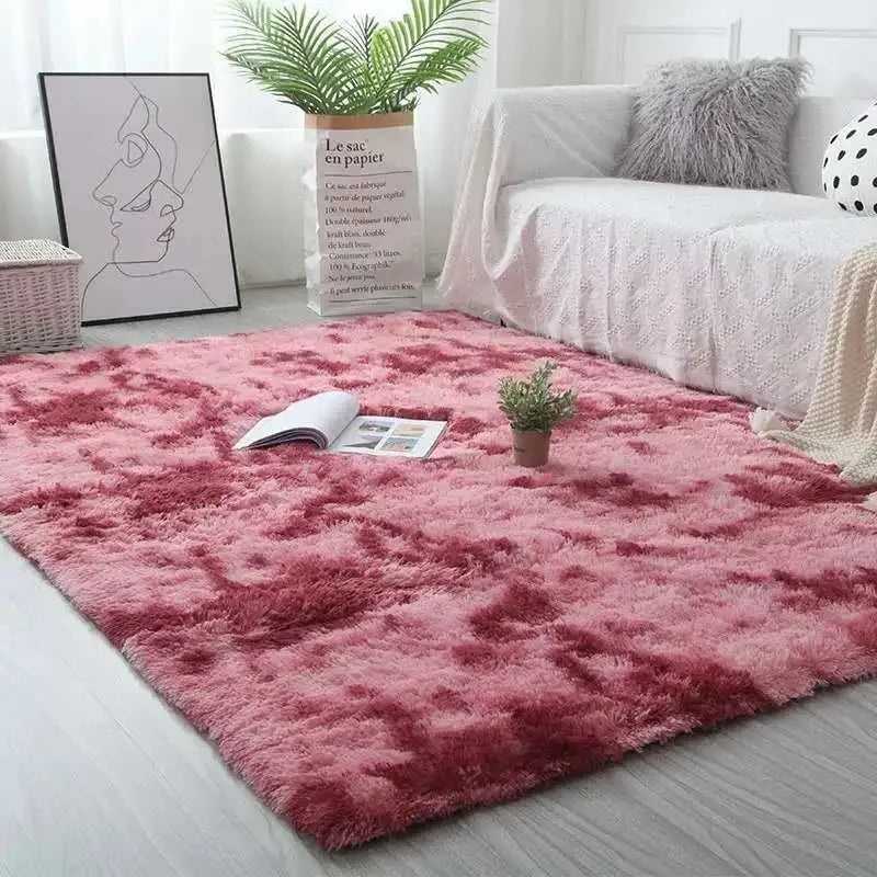 VIKAMA Luxury Long Velvet Carpet Soft Anti slip Plush Floor Mat Bedroom Living Room Warm Home Decoration Carpet
